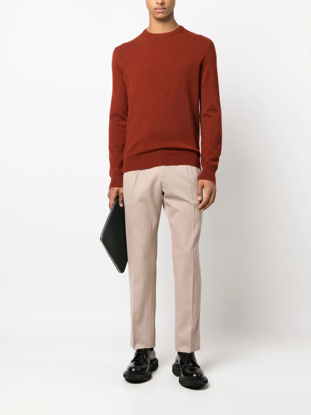 Zegna Oasi kasjmier trui - Oranje