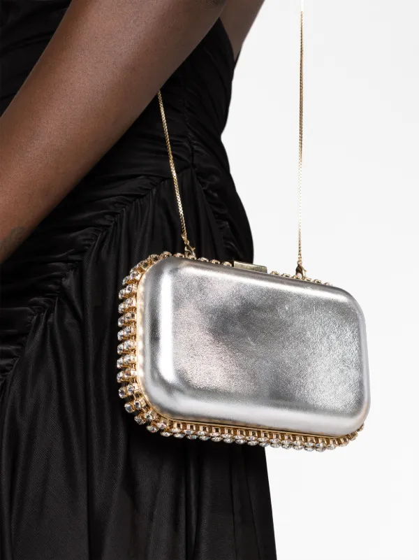 Silver clutch bag uk outlet