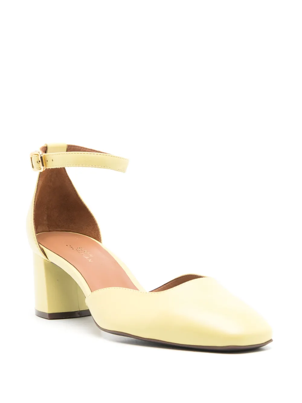 Shop Sarah Chofakian Florence 45mm Leather Sandals In Yellow