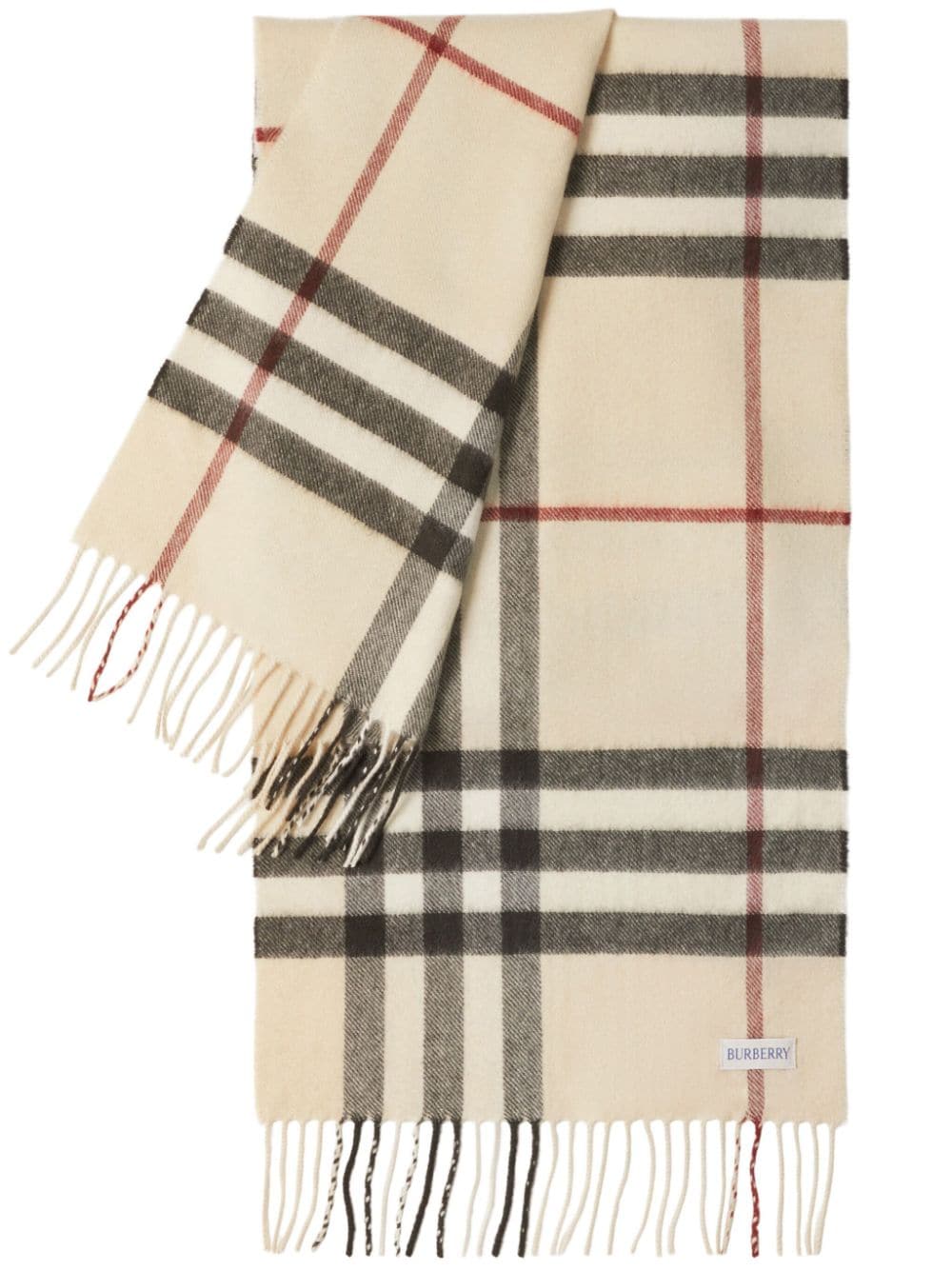 Burberry The  Check Cashmere Scarf In Neutrals