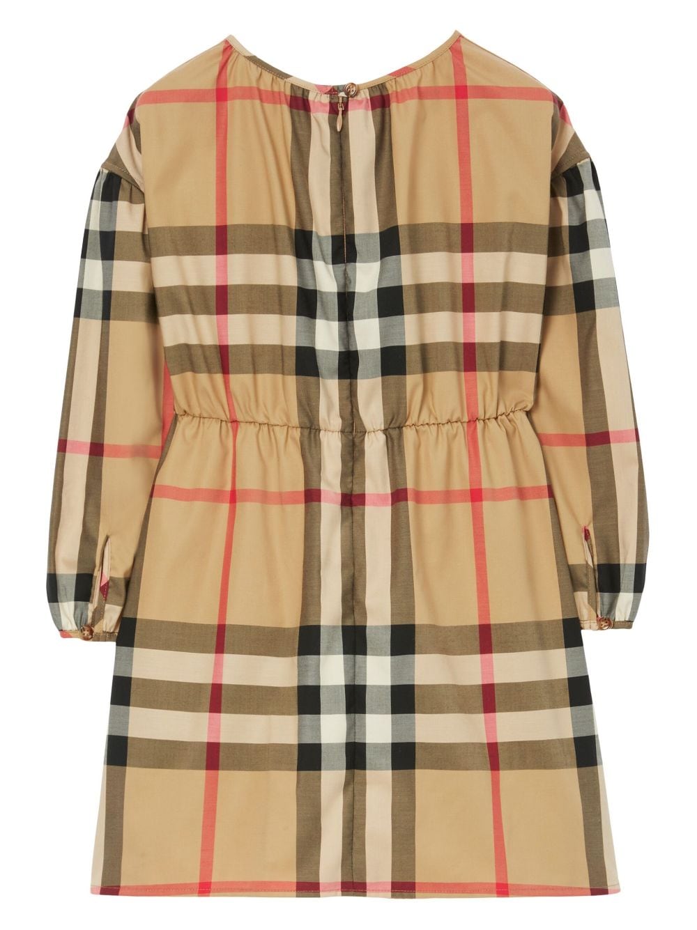 Shop Burberry Vintage Check-print Stretch-cotton Dress In Neutrals