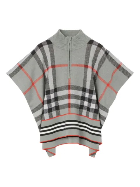 Burberry Kids batwing-sleeves half-zip jumper