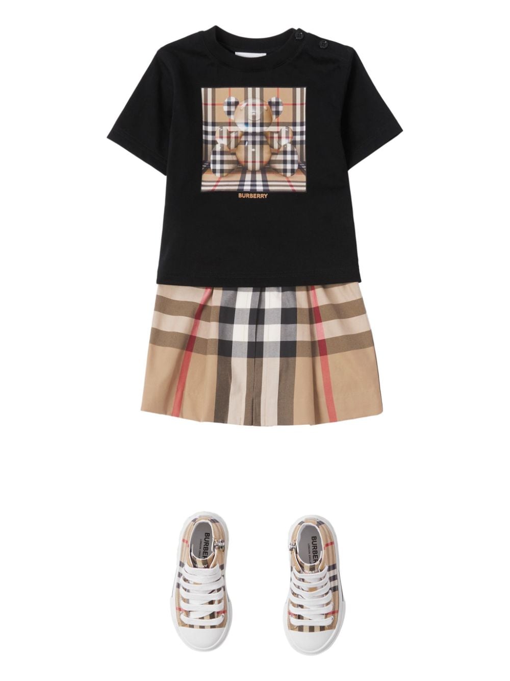 Shop Burberry Thomas Bear-print Cotton T-shirt In Black