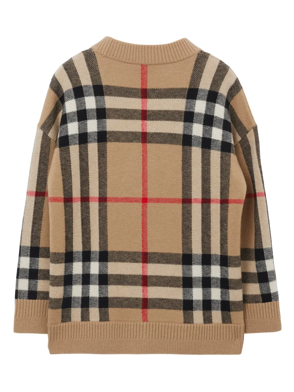 Burberry Kids Checkered Buttoned Knitted Cardigan - Farfetch