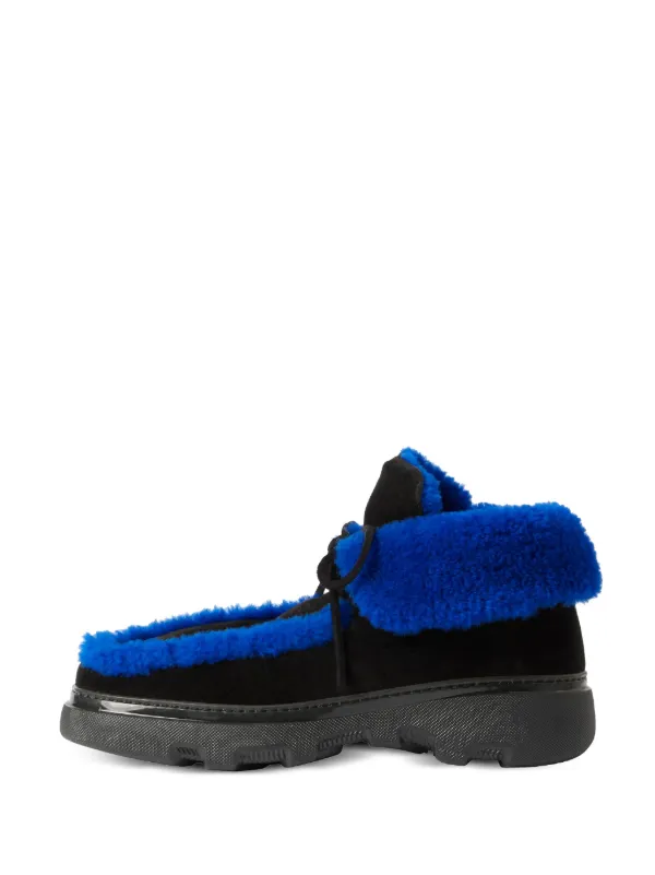 Burberry shearling embellished Suede Creeper Boots Farfetch