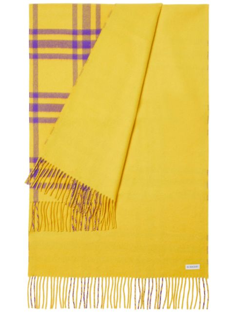 Burberry check-print cashmere scarf Men