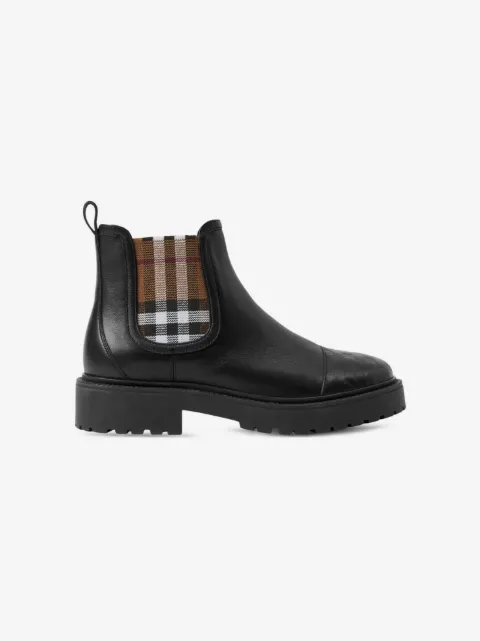 Burberry Kids botas con motivo de cuadros