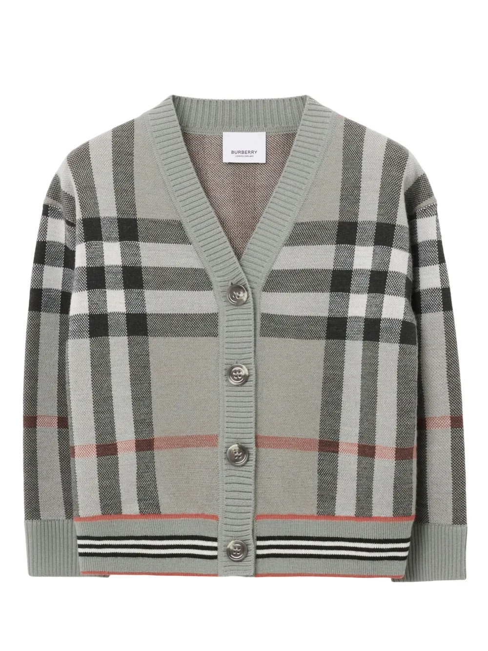 Burberry Kids check-print Wool Cardigan - Farfetch