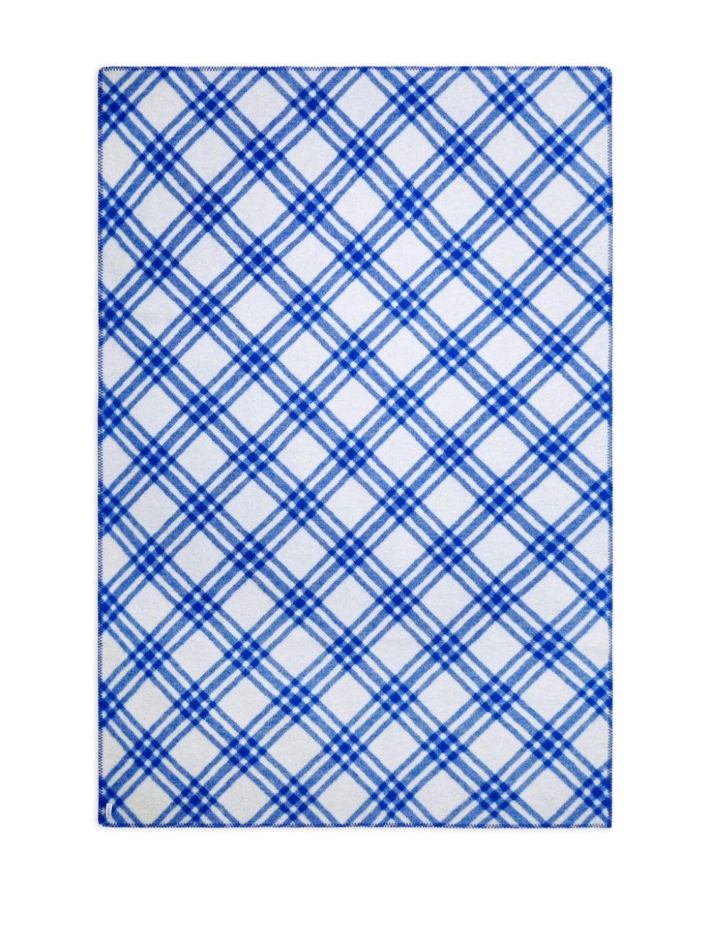 Shop Burberry Check-print Wool Blanket In Blue