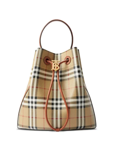 Burberry Bolsa bucket TB pequena xadrez