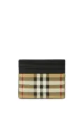 Burberry check-print card holder - Brown