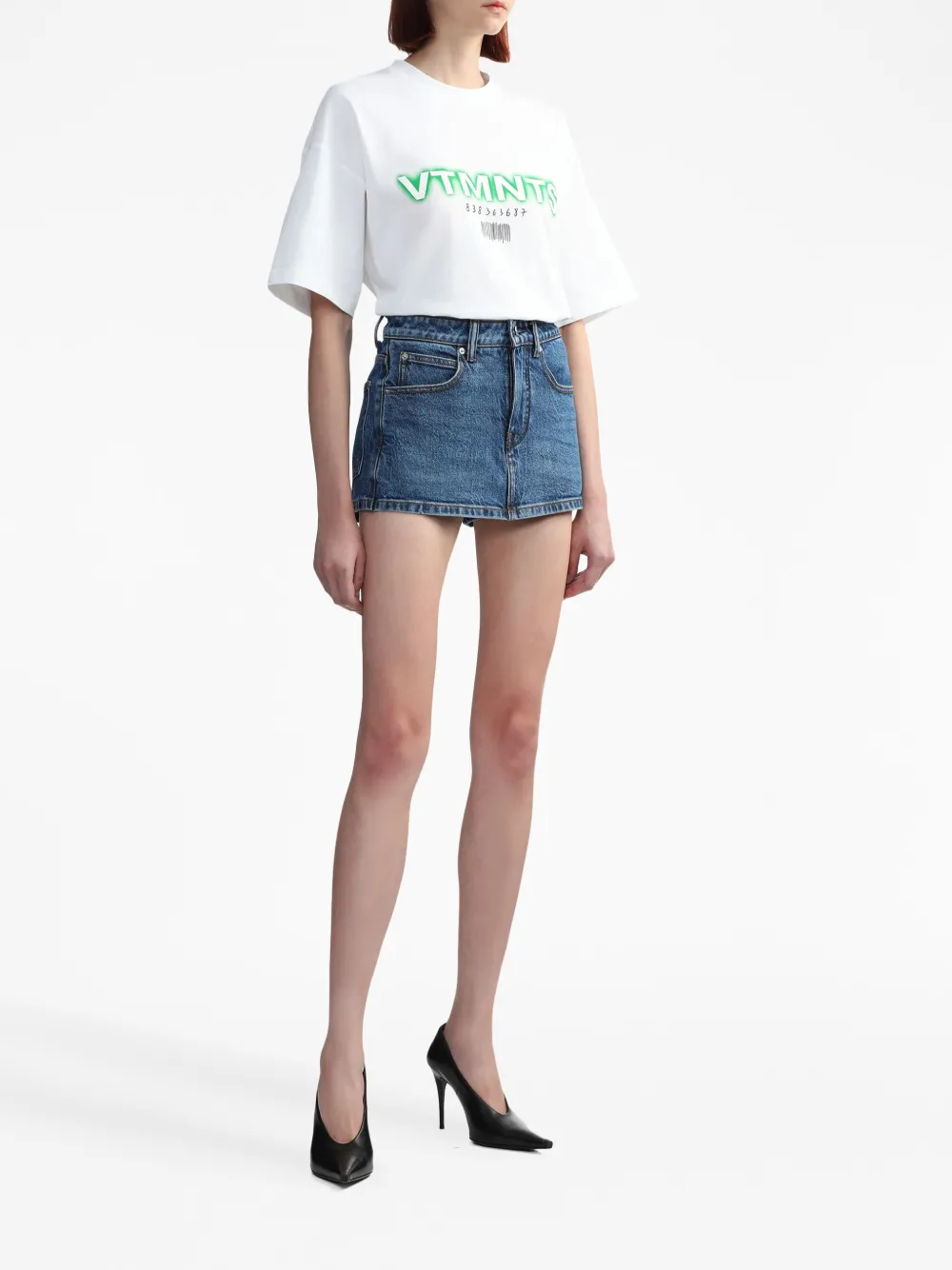 VTMNTS T-shirt met logoprint - Wit