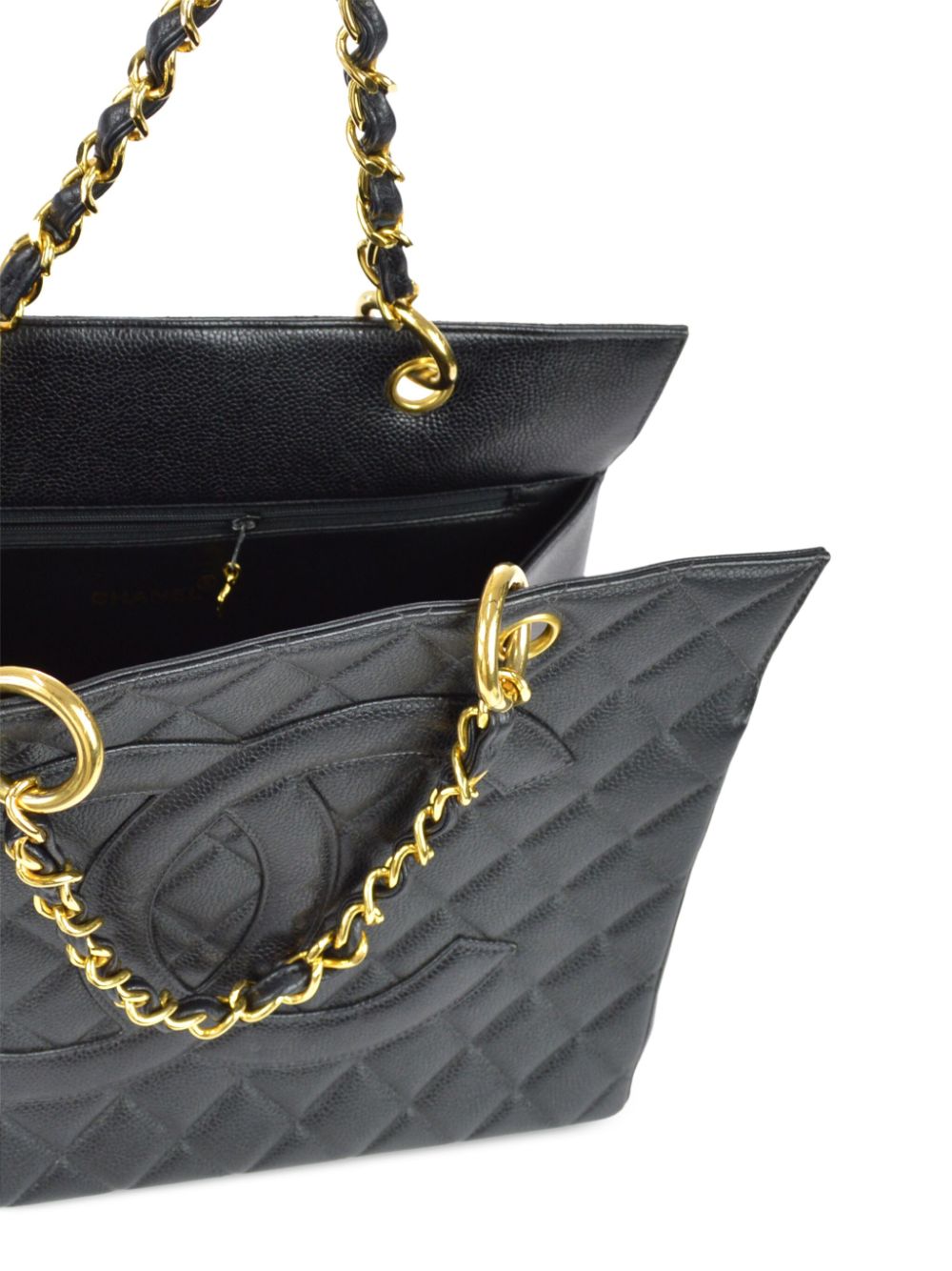 CHANEL 1997 CC patch chain tote bag Women