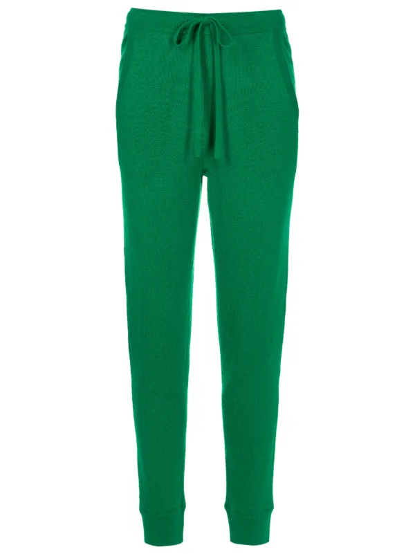Valentino Garavani Drawstring Wool Trousers in Green