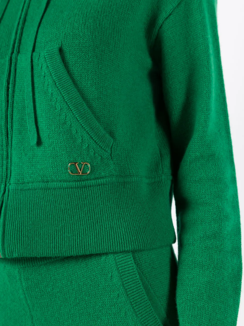 Valentino Garavani Hoodie met logoplakkaat Groen