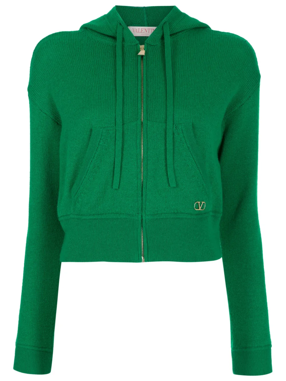 Valentino Garavani Hoodie met logoplakkaat Groen