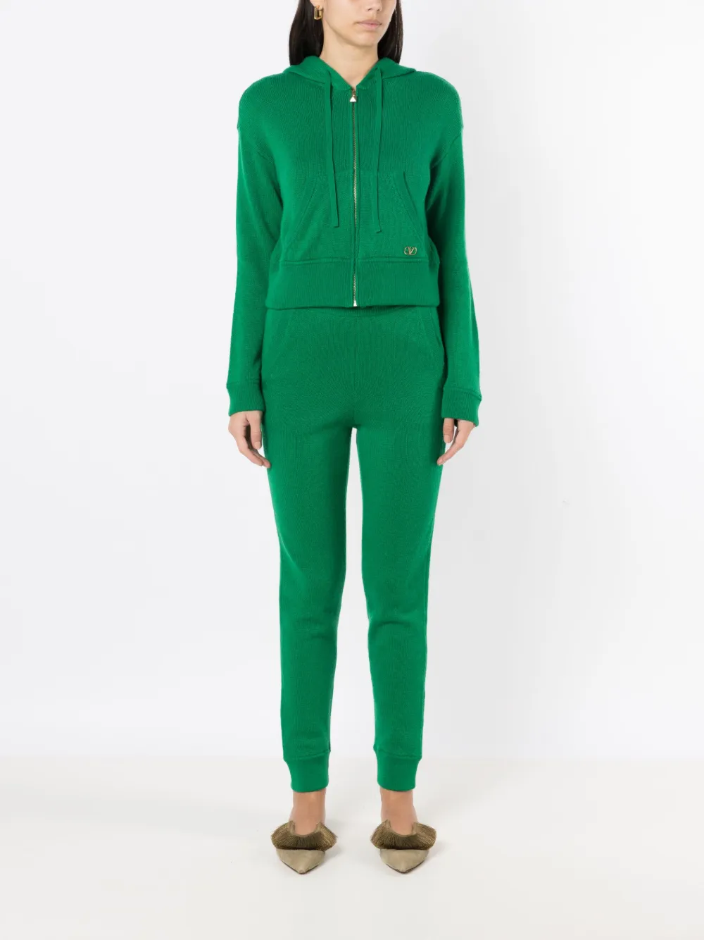 Valentino Garavani Hoodie met logoplakkaat - Groen
