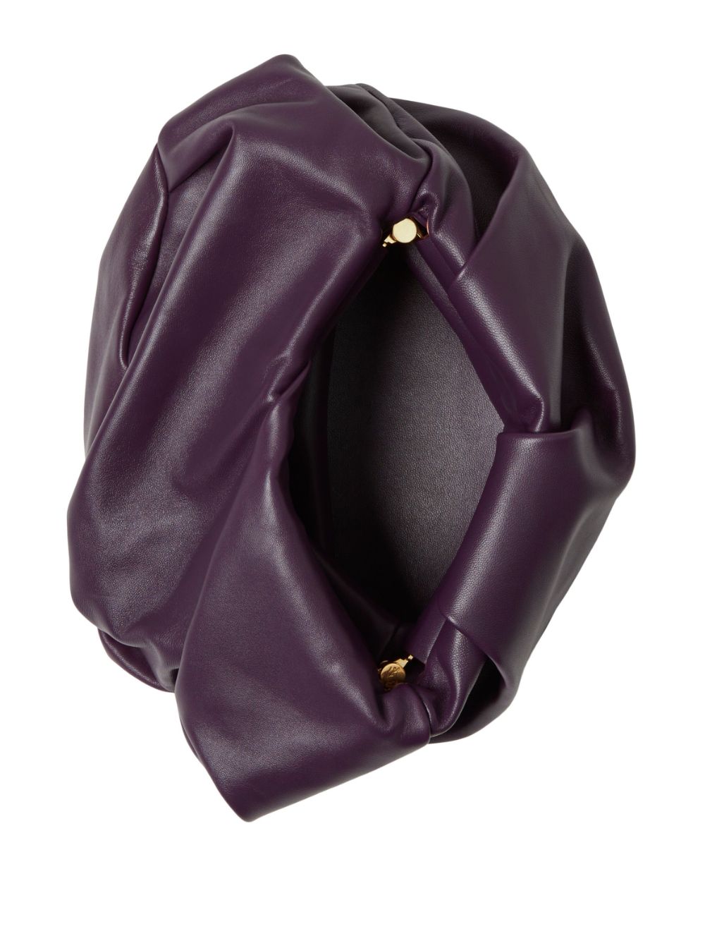 Shop Burberry Rose Leather Clutch In Purple