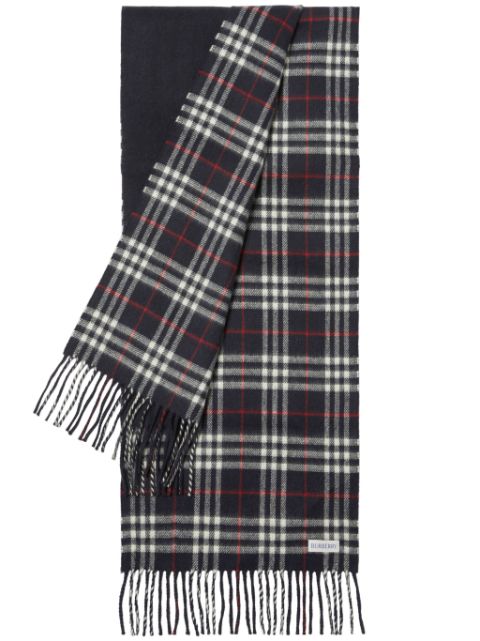 Burberry check-print cashmere reversible scarf Men