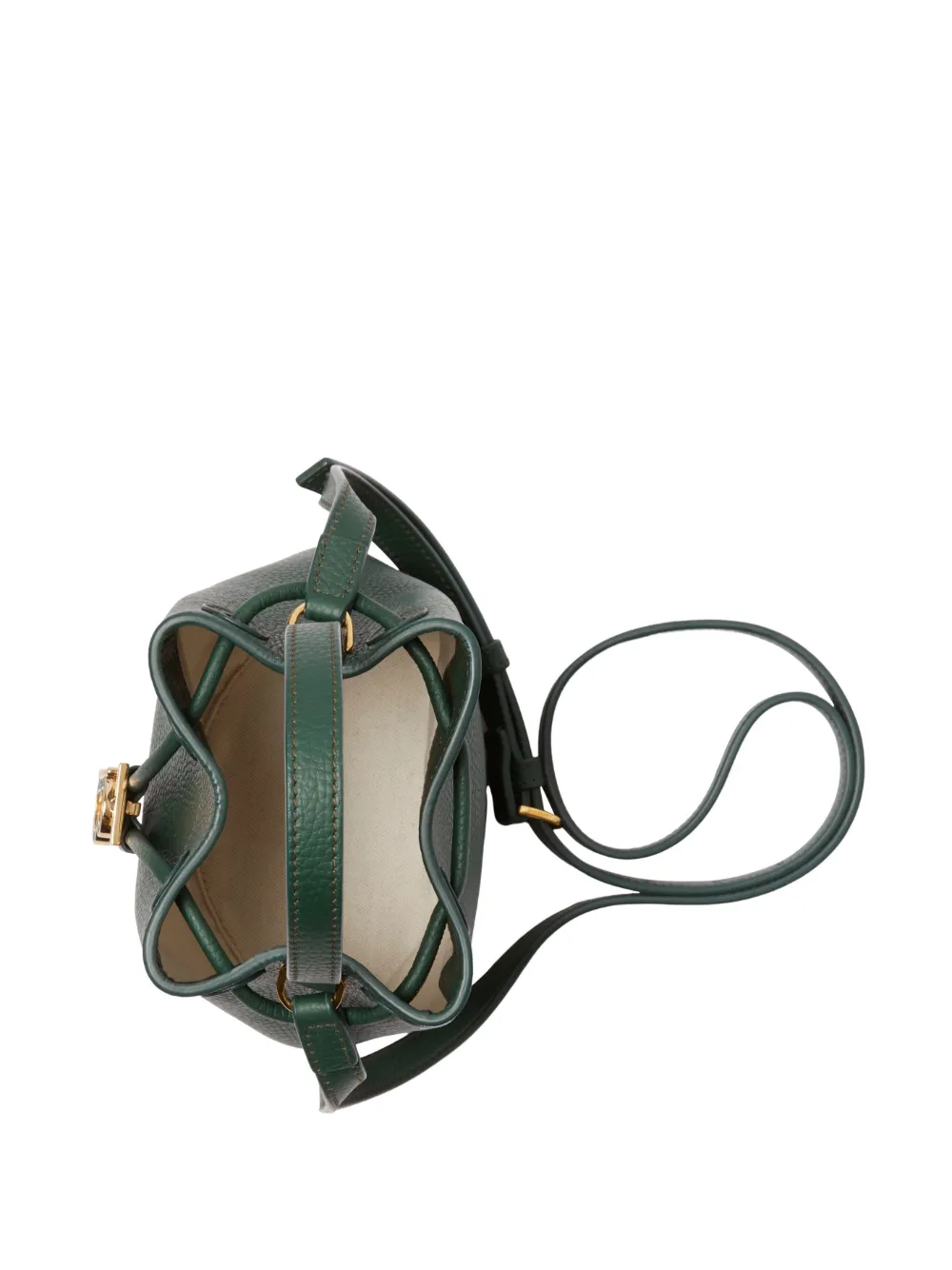 Shop Burberry Mini Tb Bucket Bag In Green