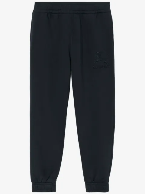 Burberry EKD-embroidered cotton track pants 