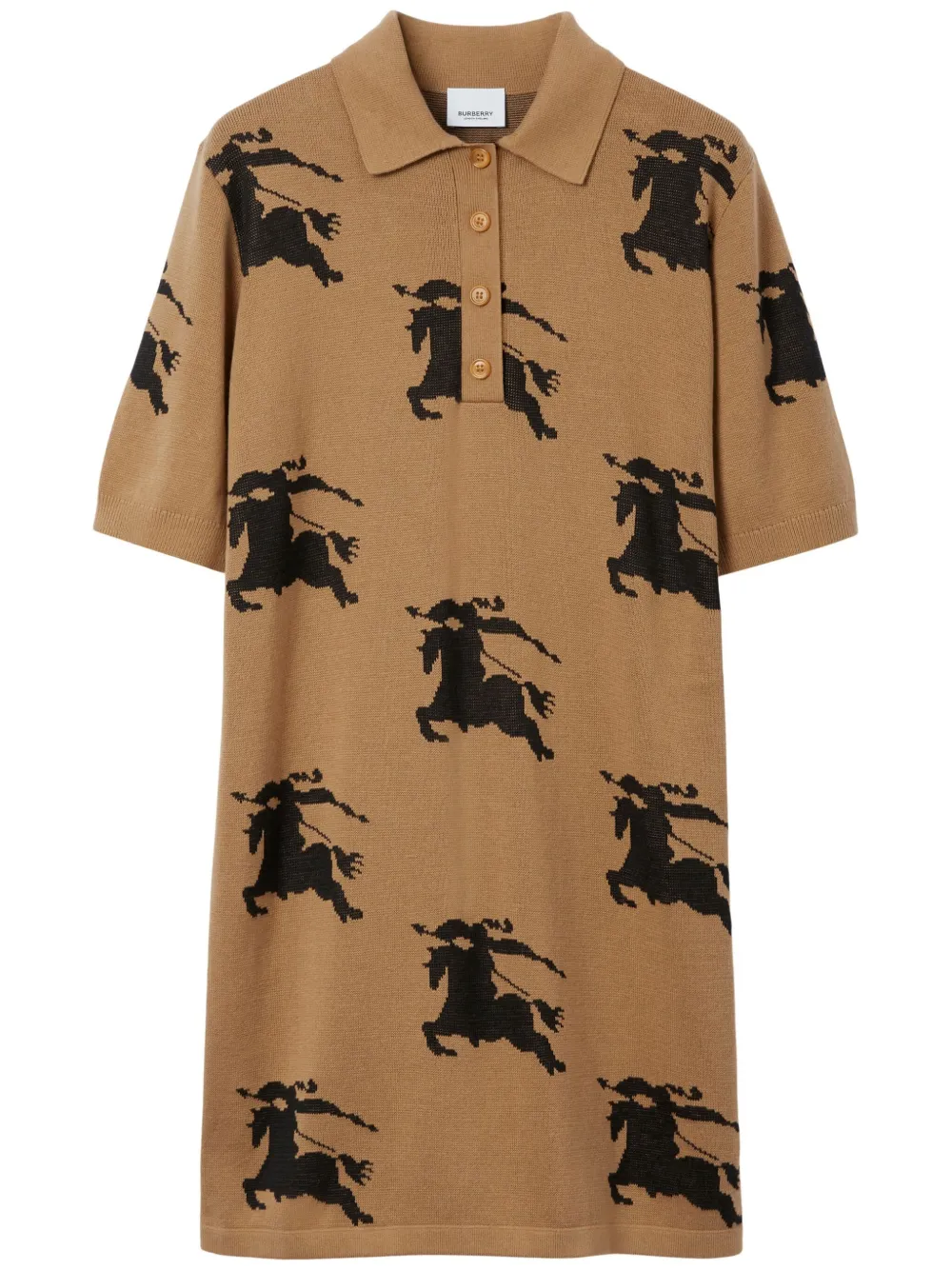 Burberry robe polo a Motif EKD En Jacquard Tons Neutres FARFETCH FR