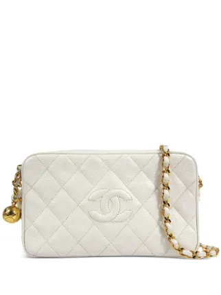 CHANEL Pre-Owned 1995 diamond-quilted Camera Bag - Farfetch