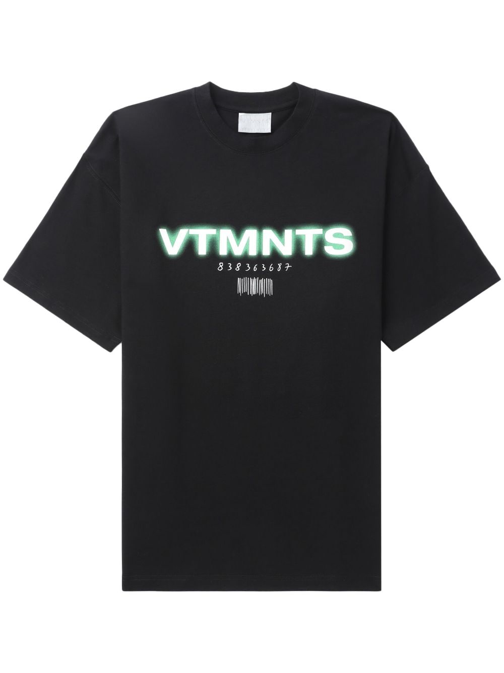 Vtmnts Graphic Logo-print Cotton T-shirt In Black