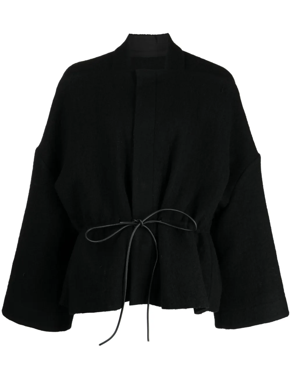 RICK OWENS DRAWSTING-FASTENING WOOL JACKET