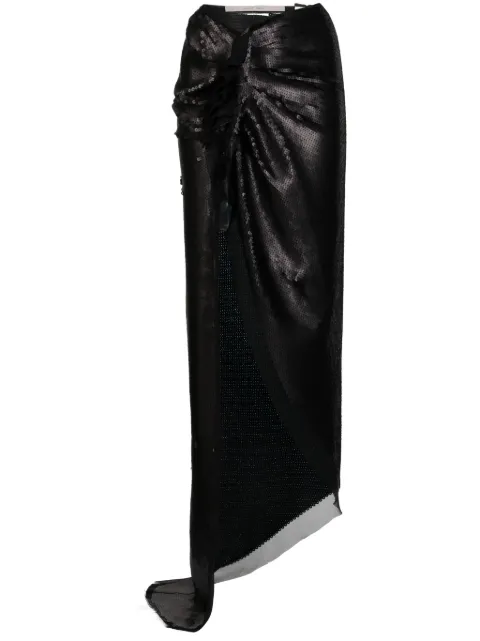 Rick Owens sequinned side-slit skirt