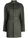 SA SU PHI belted-waist shirt jacket - Green