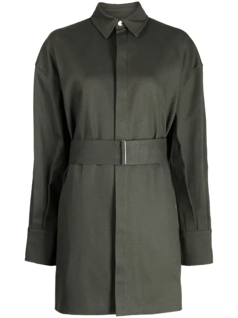 SA SU PHI belted-waist cotton shirt jacket