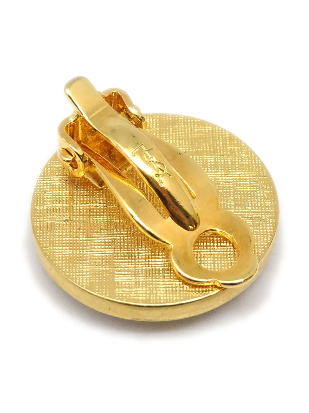 Saint Laurent Pre-Owned 1990-2000s oorclips verfraaid met stras - Goud