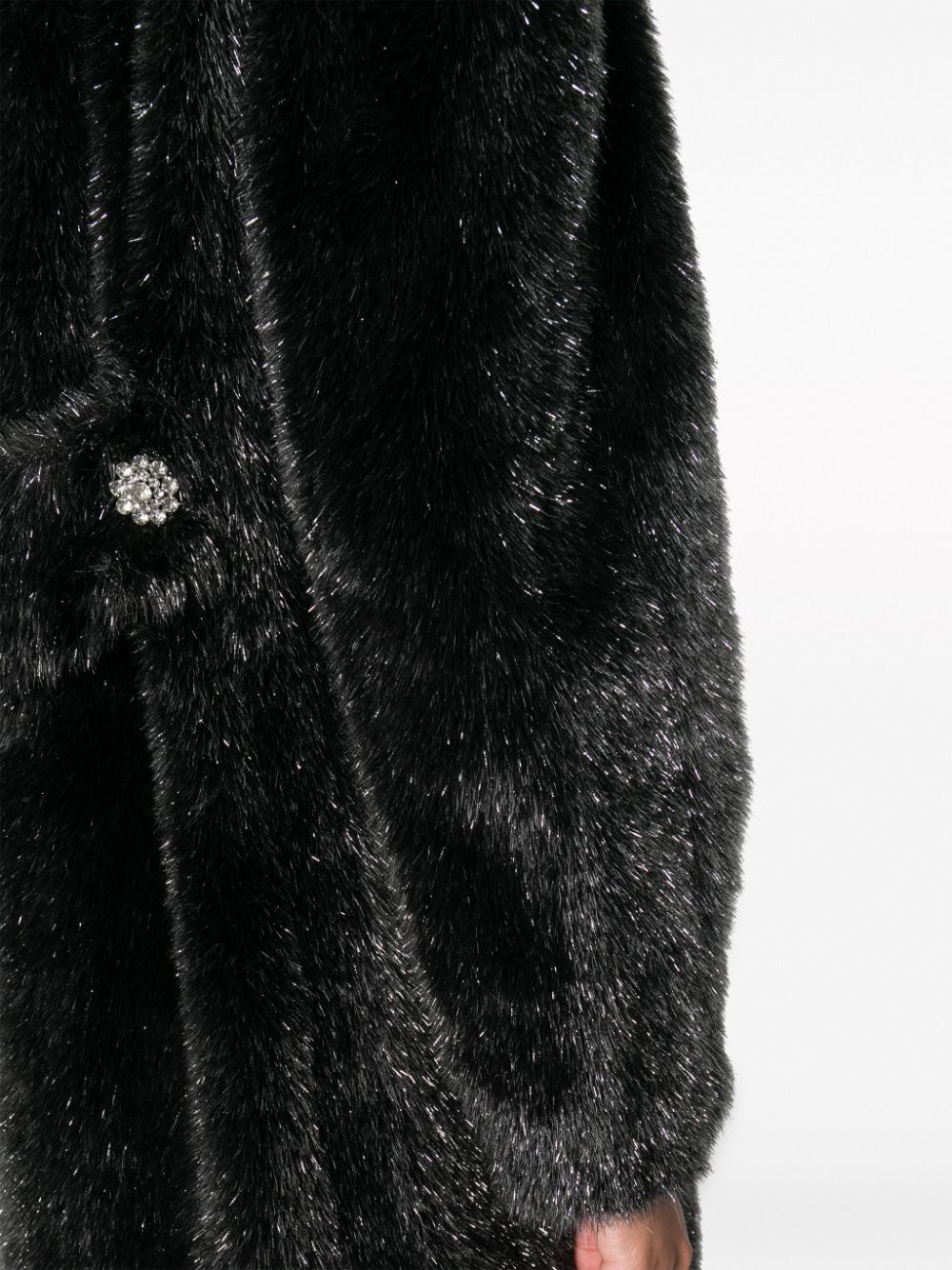 Shop Philosophy Di Lorenzo Serafini Fantasy Faux-fur Coat In 黑色