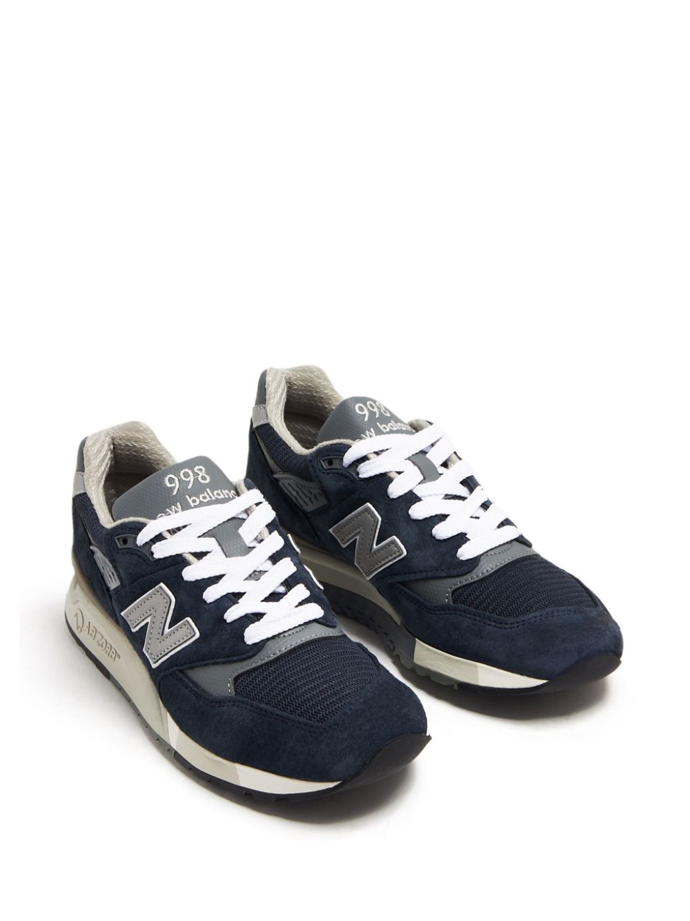 Shop New Balance 998 Logo-appliqué Sneakers In Blue