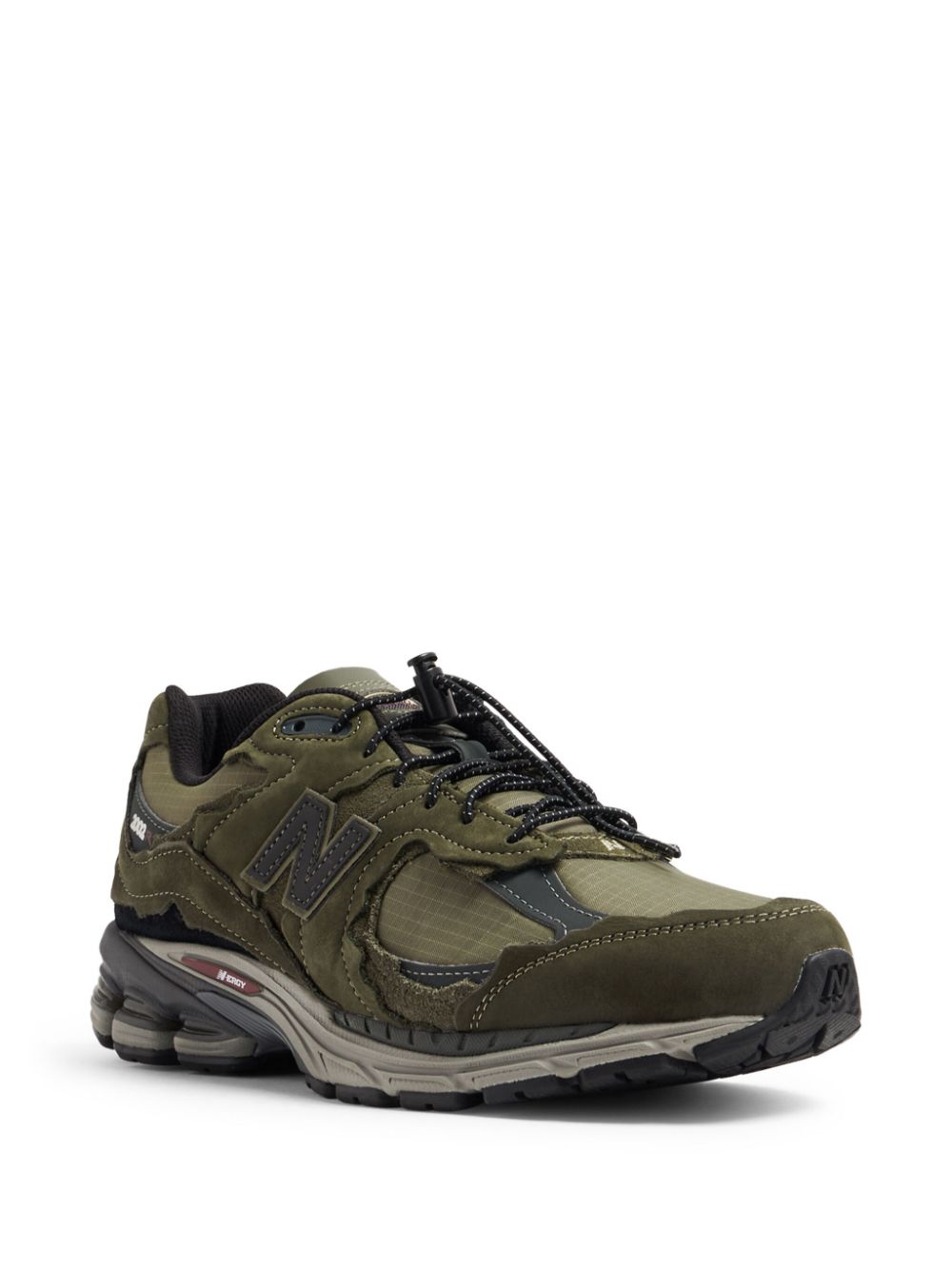 Shop New Balance 2002r Panelled Low-top Sneakers In Green
