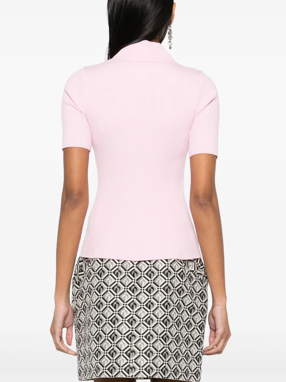 Courrèges Ribgebreide top Roze