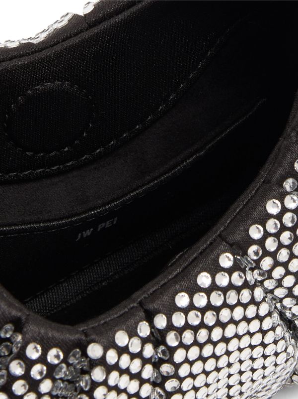 JW Pei Gabbi Crystal-embellished Shoulder Bag - Black