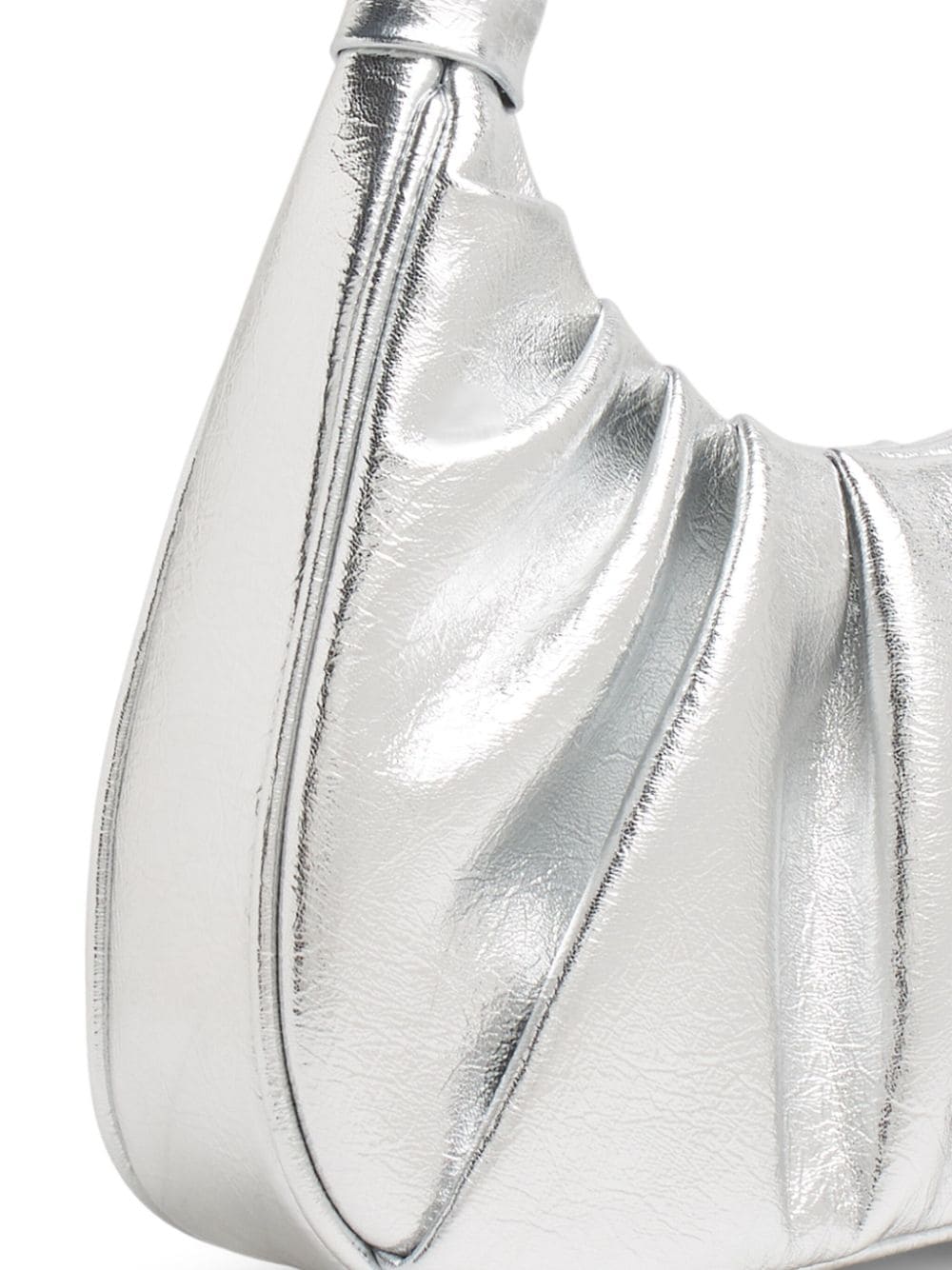 Shop Jw Pei Gabbi Ruched Hobo Shoulder Bag In Silver