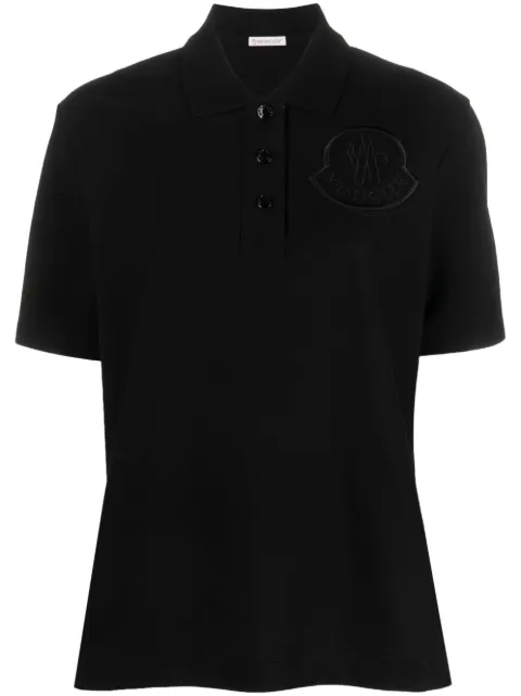 Moncler playera tipo polo con logo bordado