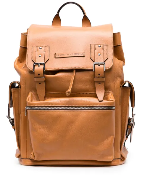 Brunello Cucinelli buckle-strap backpack