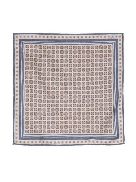 Brunello Cucinelli geometric-print silk scarf