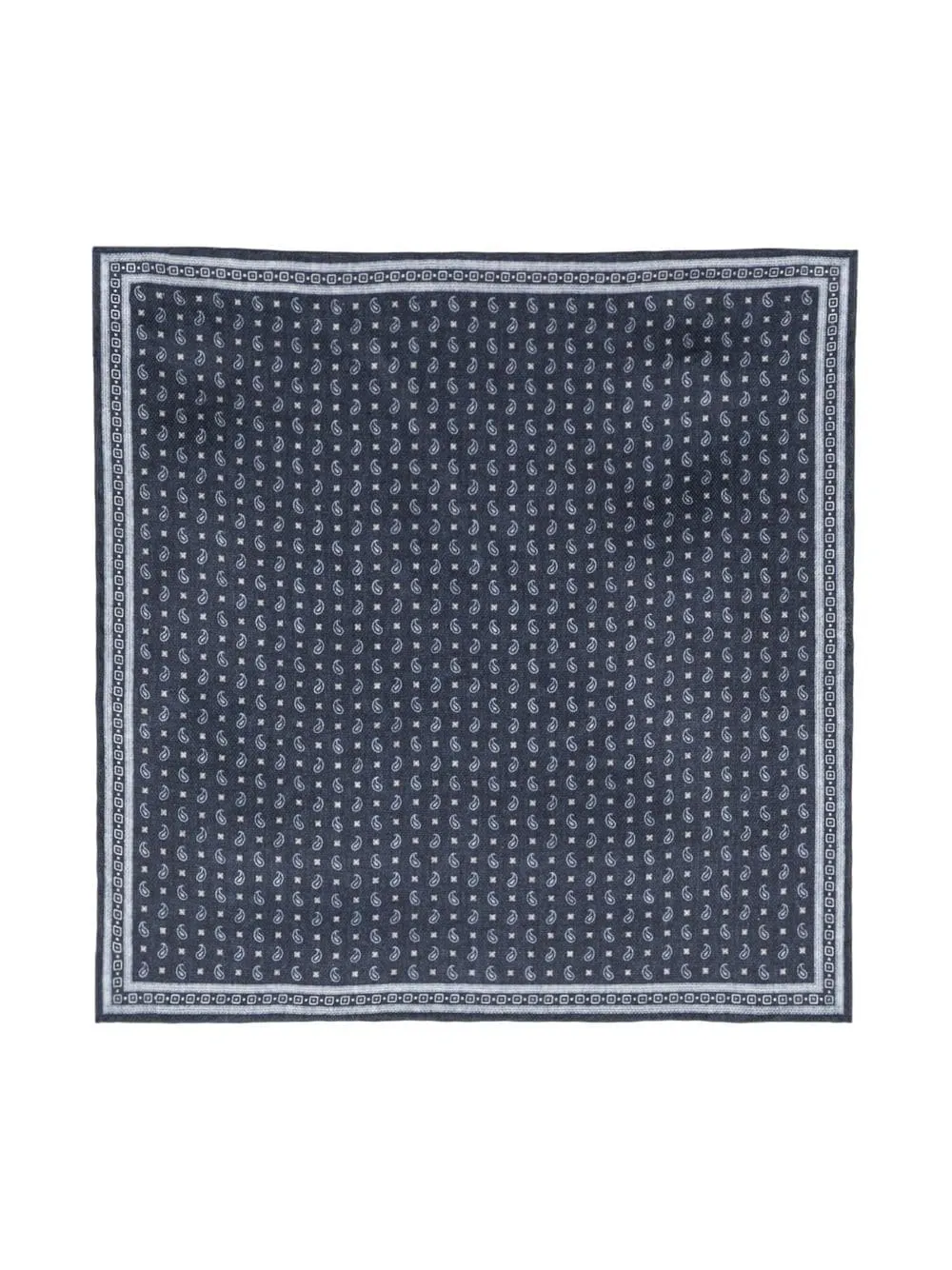 Brunello Cucinelli paisley-print silk pocket square | Blue | Image 1