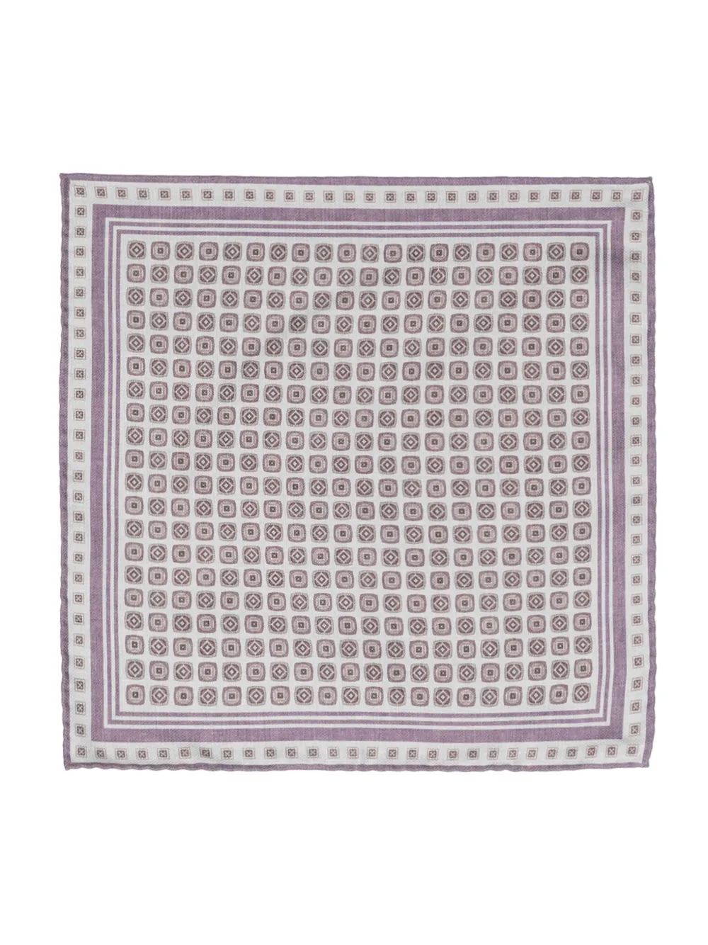Brunello Cucinelli Geometric-print Silk Scarf In Blue