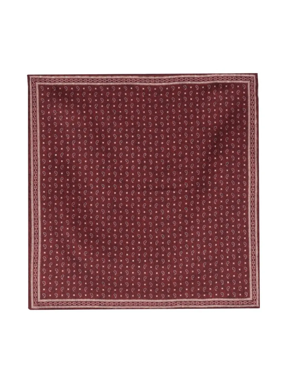 Brunello Cucinelli reversible silk square pocket | Red | Image 1