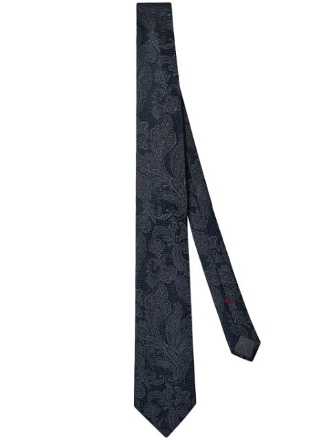 Brunello Cucinelli paisley-design silk tie Men