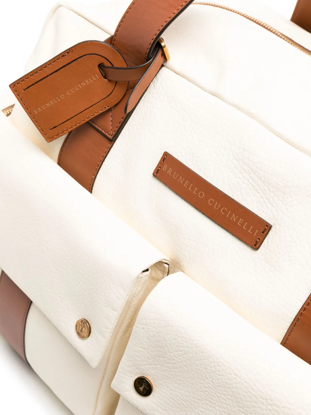 Brunello Cucinelli Reistas met logopatch Wit