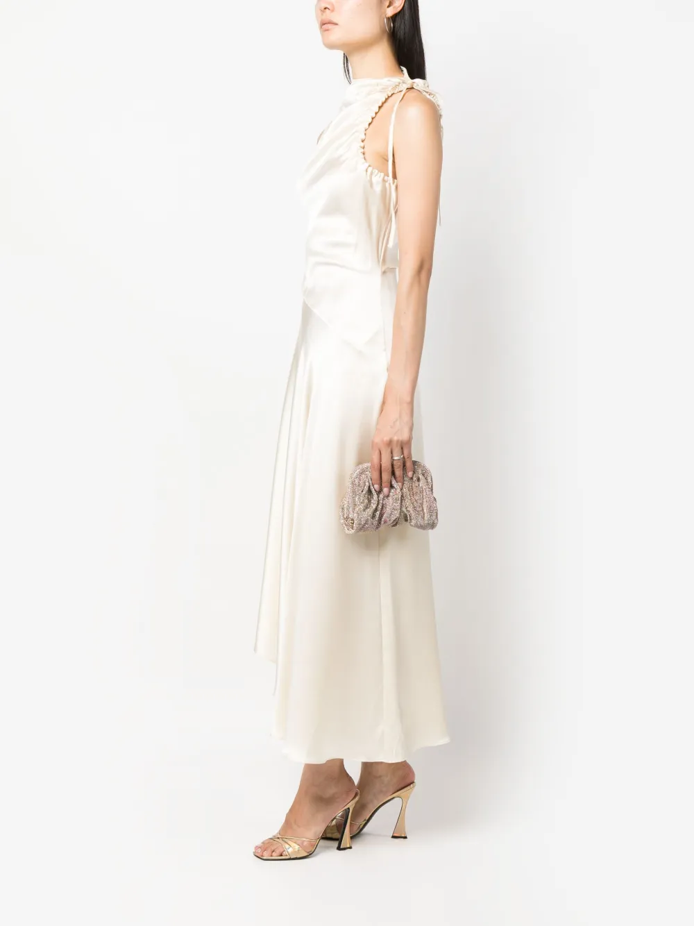 Benedetta Bruzziches Venus La Petite crystal-embellished clutch - Goud