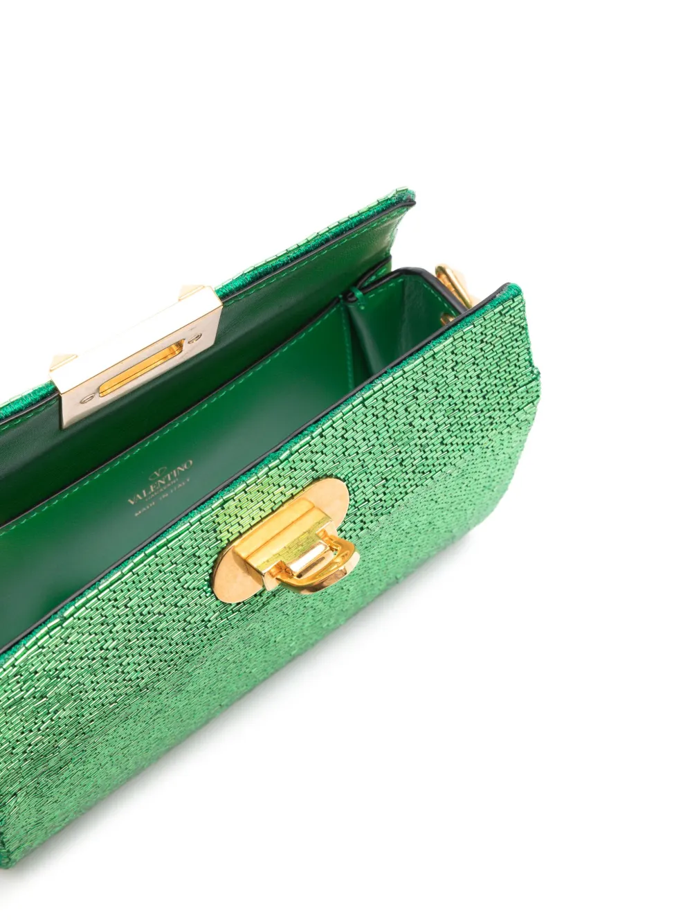 Valentino Garavani Rockstud leren tas Groen