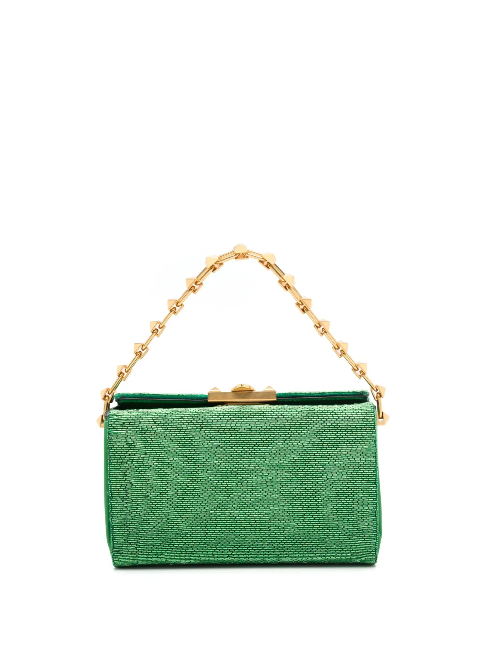 Rockstud beaded leather bag